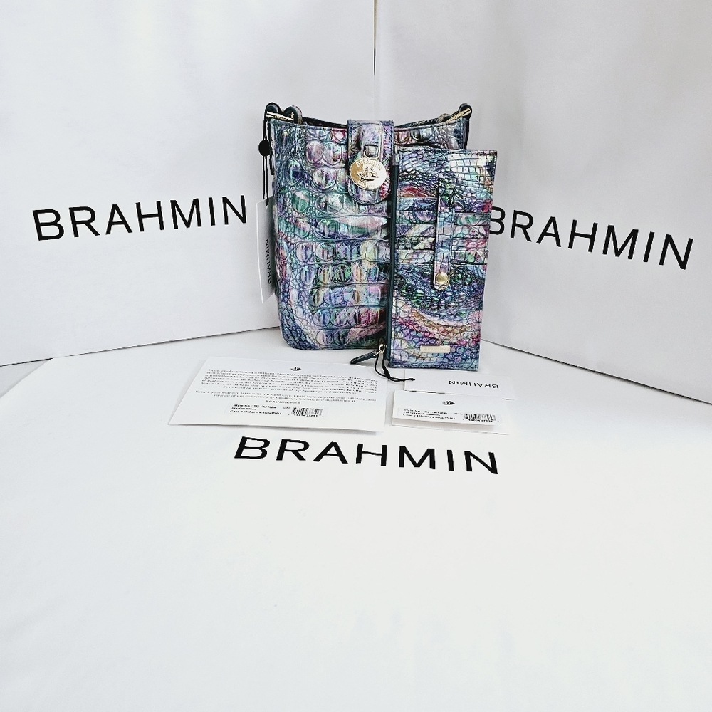 NWT Brahmin Marley Elope Melbourne w/ Credit Card Wallet